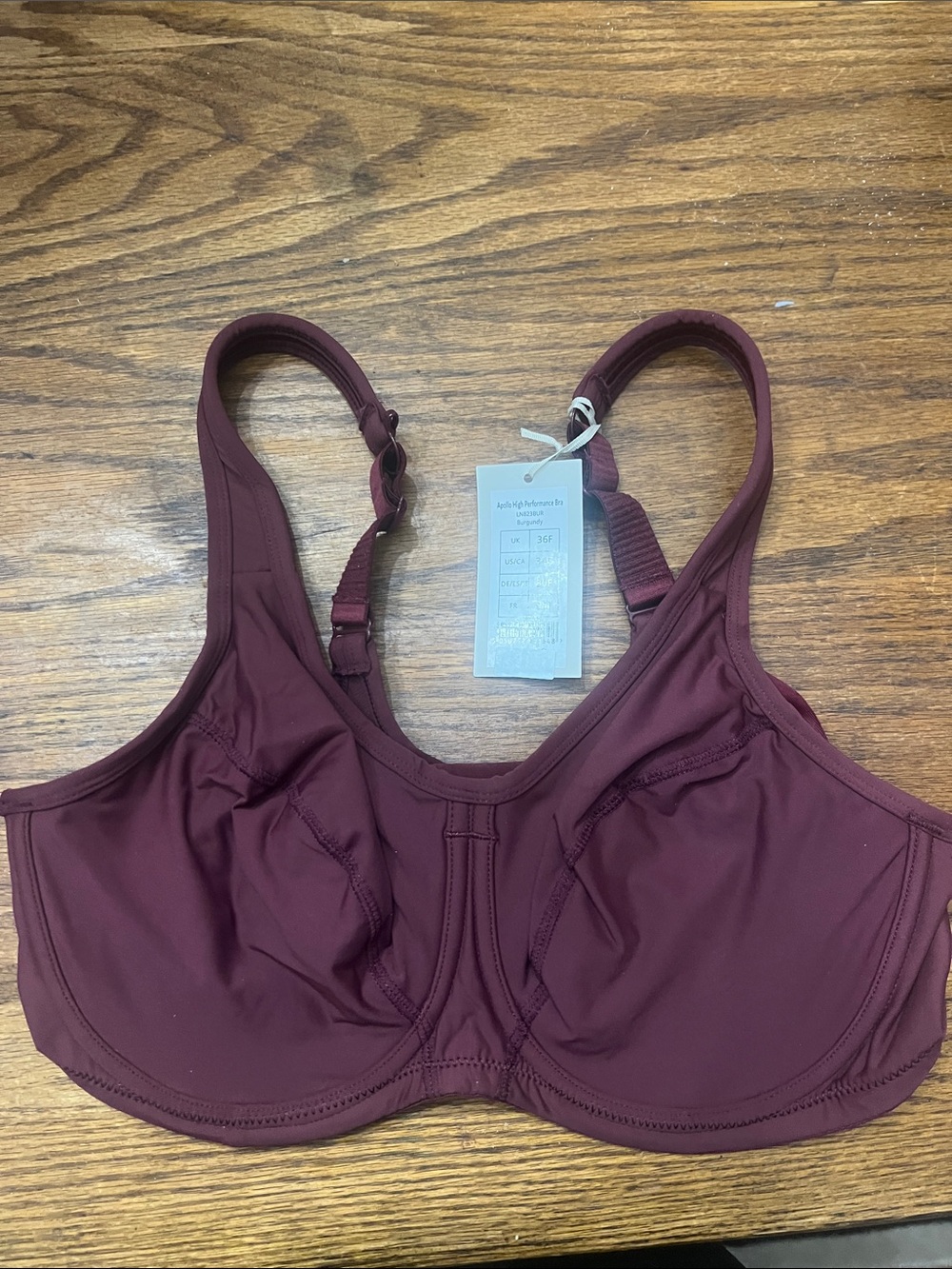Bravissimo high performance  Full Support Underwire sports Bra - Burgundy